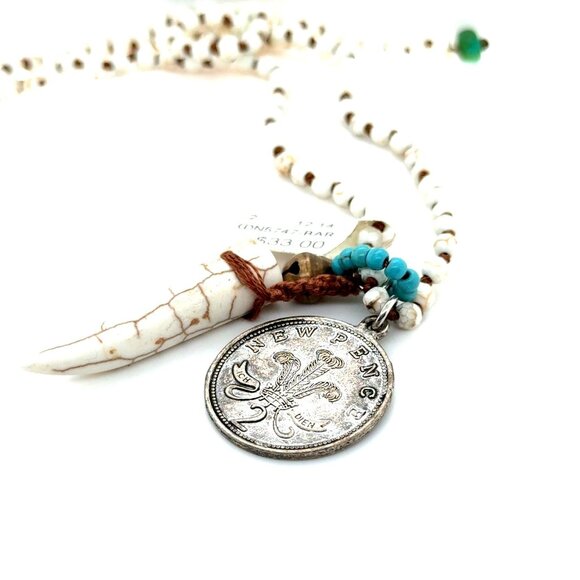 NWT Coin & Tooth Necklace - Picture 2 of 3